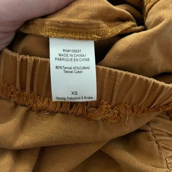 Young Fabulous & Broke Strapless Jumpsuit Casual Lounge Comfort Orange Sz XS - Picture 7 of 8